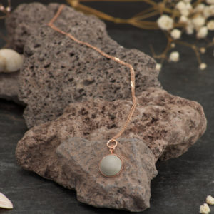 Serie Pure Dome- Halskette Kona | Rosé Grey