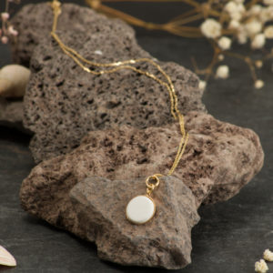 Serie Pure Flat - Halskette Kona | Gold White