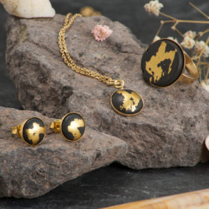 Serie Leaf Dome - Set Great Moment | Gold Black